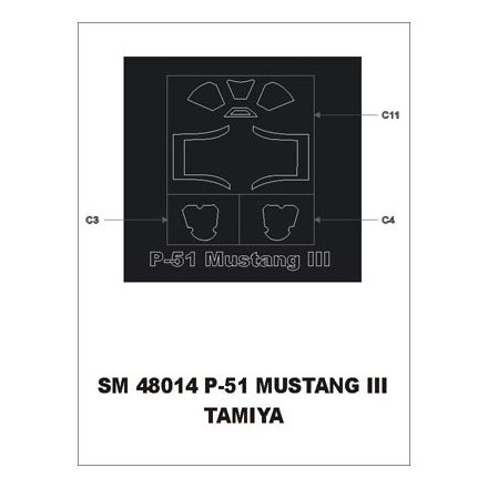 Montex P-51 Mustang III (Tamiya) maszkoló