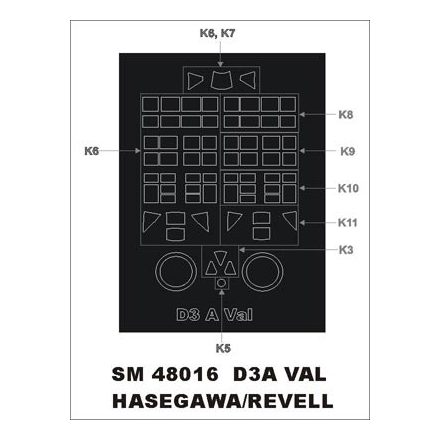 Montex D3A Val (Hasegawa) maszkoló