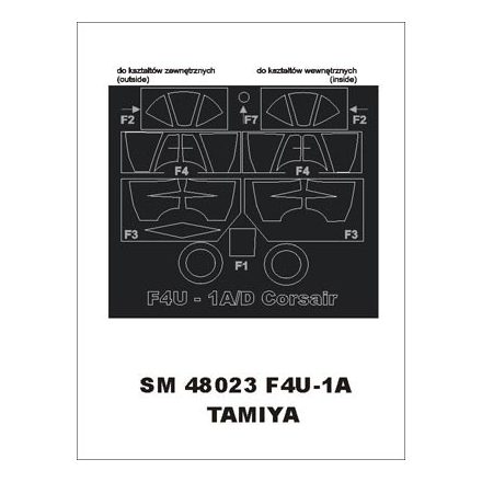 Montex F4U1A Corsair (Tamiya) maszkoló