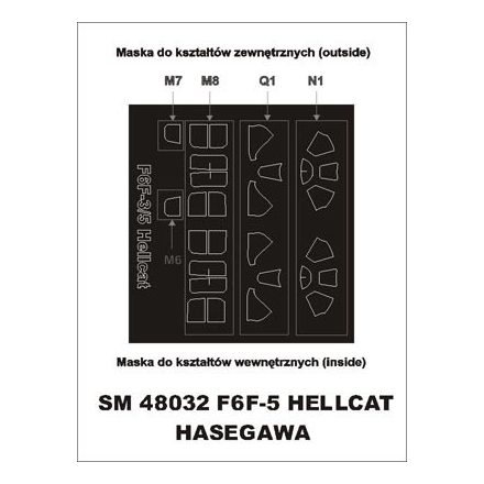 Montex F6F-5 Hellcat (Hasegawa) maszkoló