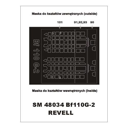 Montex Bf 110 G-2 (Revell) maszkoló