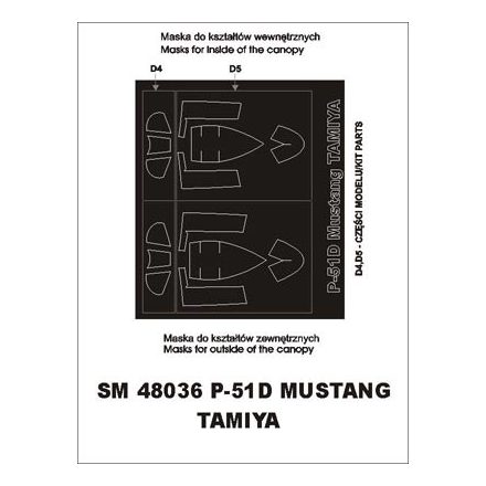 Montex P-51 D Mustang (Tamiya) maszkoló