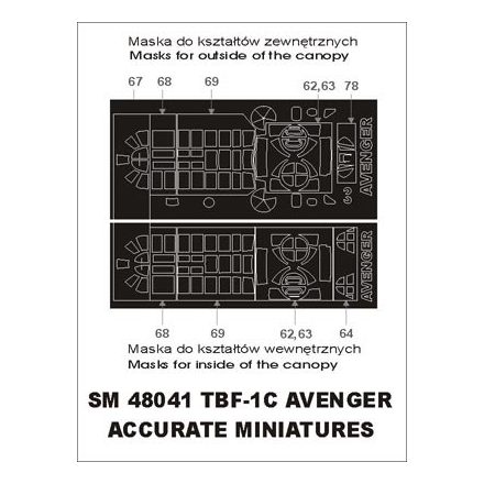 Montex TBF-1C Avenger (ACC. Miniatures) maszkoló