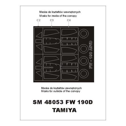 Montex Fw - 190 D9 (Tamiya) maszkoló