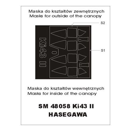 Montex Ki-43II Oscar (HASEGAWA) maszkoló