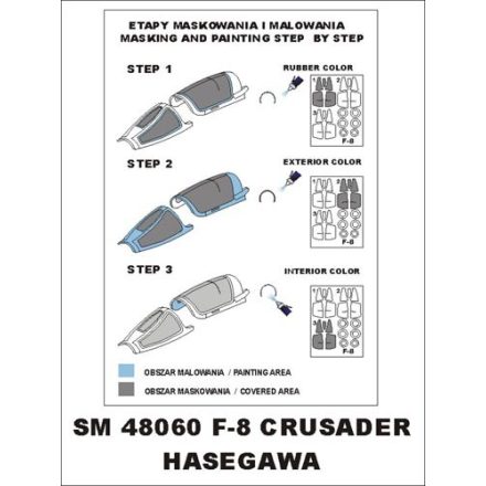 Montex F-8 Crusader (Hasegawa) maszkoló