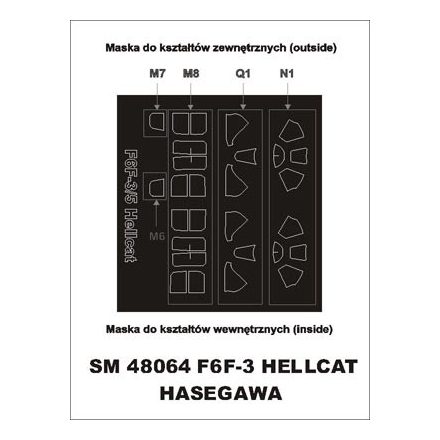 Montex F6F-3 Hellcat (Hasegawa) maszkoló