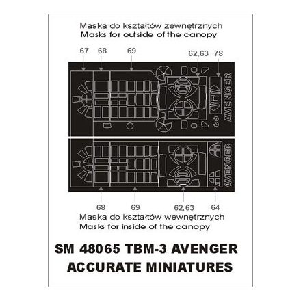 Montex TBF-3 Avenger (ACC. Miniatures) maszkoló