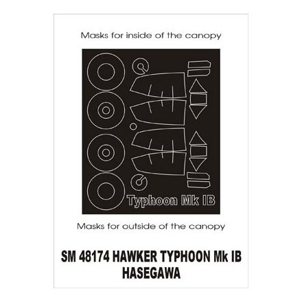 Montex Hawker Typhoon Mk IB (Bubbletop) (HASEGAWA) maszkoló