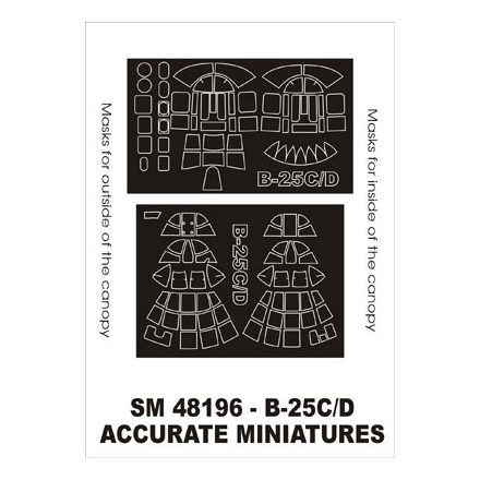 Montex B-25C/D Mitchell (Accurate Miniatures) maszkoló