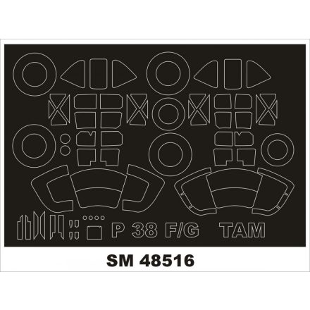 Montex P-38F-G Lightning (TAMIYA) maszkoló