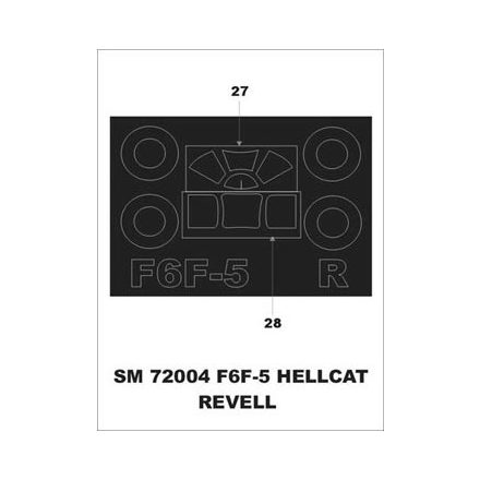 Montex F6F-5 Hellcat (Revell) maszkoló