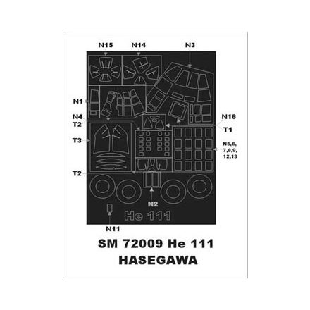 Montex He 111 (Hasegawa) maszkoló