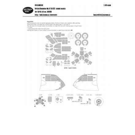 New Ware Bristiol Blenheim Mk.IF BASIC (Airfix) maszkoló