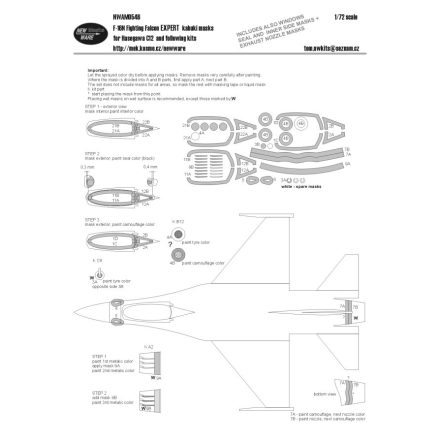 New Ware F-16N Fighting Falcon EXPERT (Hasegawa) maszkoló