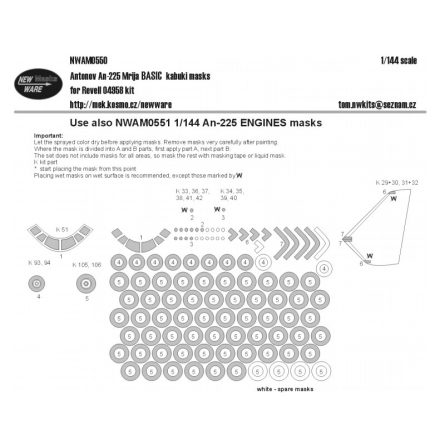 New Ware 4 Antonov An-225 Mrija BASIC (Revell) maszkoló