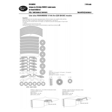 New Ware 4 Antonov An-225 Mrija ENGINES (Revell) maszkoló