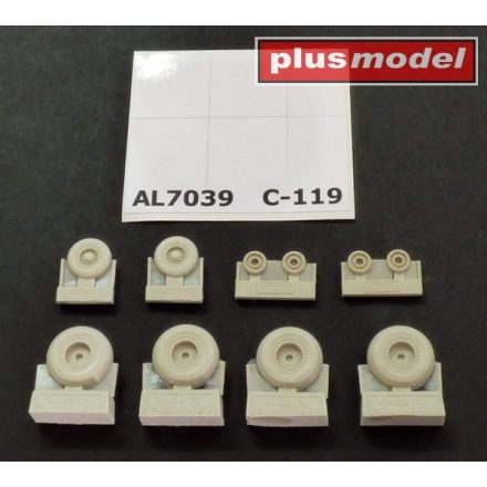 Plus Model C-119 Boxcar wheels early version