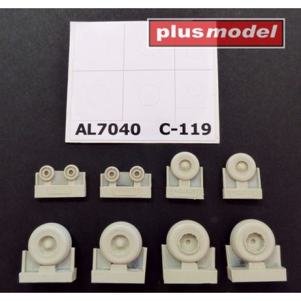 Plus Model C-119 Boxcar wheels late version