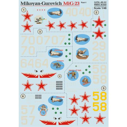 Print Scale Mikoyan MiG-23 matrica