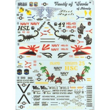 Print Scale Family of "Hawks" of Sikorsky