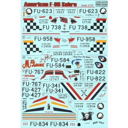 Print Scale North-American F-86E Sabre DOUBLE SHEET