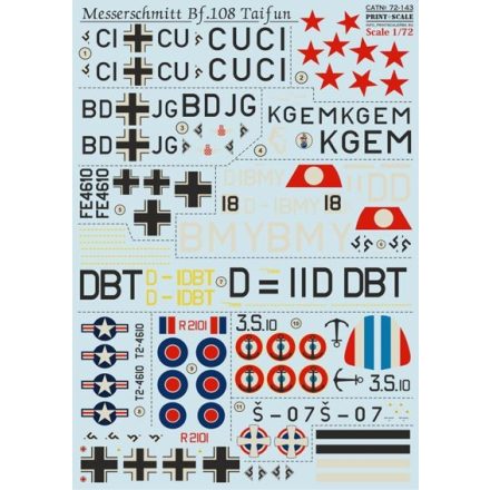 Print Scale Messerschmitt Bf-108 Taifun