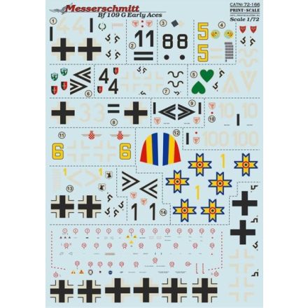 Print Scale Messerschmitt Bf-109G-2/Bf-109G-4 Early Aces