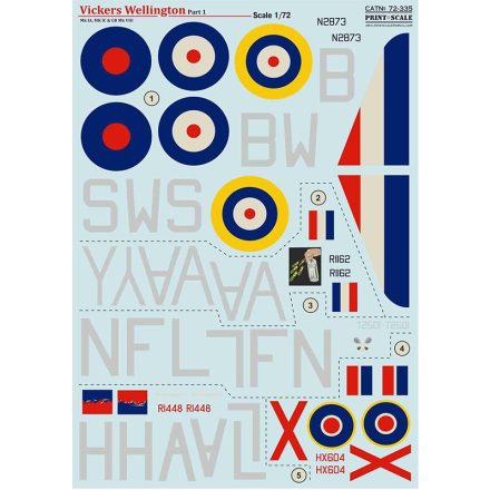 Print Scale Vickers Wellington Mk.IA/Mk.IC & GR Mk.VIII, Part 1 matrica