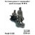 Ardennes Miniature German panzer comm. and crewman WW2 makett