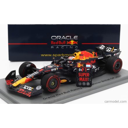 SPARK MODEL RED BULL F1 RB19 TEAM ORACLE RED BULL RACING N 1 WORLD CHAMPION WINNER BRITISH GP 2023 MAX VERSTAPPEN