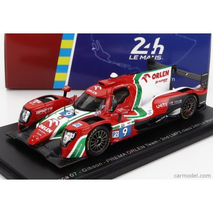 SPARK-MODEL ORECA GIBSON 07 GK428 4.2L V8 TEAM PREMA ORLEN N 9 2nd LMP2 CLASS 24h LE MANS 2022 R.KUBICA - L.DELETRAZ - L.COLOMBO