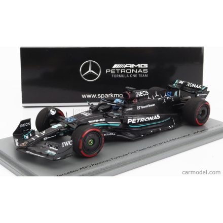 SPARK MODEL MERCEDES GP F1 W14 TEAM MERCEDES-AMG PETRONAS FORMULA ONE N 63 3rd SPAIN GP 2023 GEORGE RUSSELL