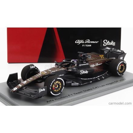 SPARK MODEL ALFA ROMEO F1 C43 TEAM STAKE N 77 LAS VEGAS USA GP 2023 VALTTERI BOTTAS