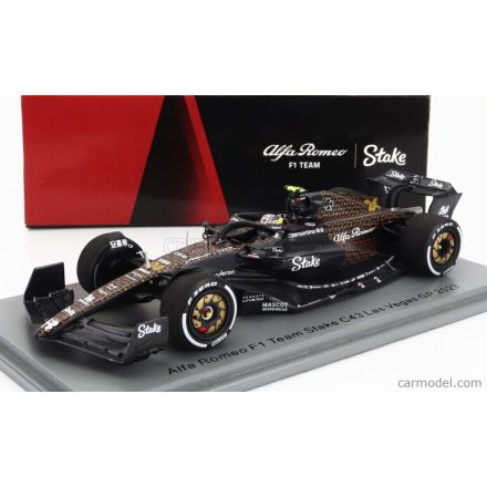 SPARK MODEL ALFA ROMEO F1 C43 TEAM STAKE N 24 LAS VEGAS USA GP 2023 GUANYU ZHOU