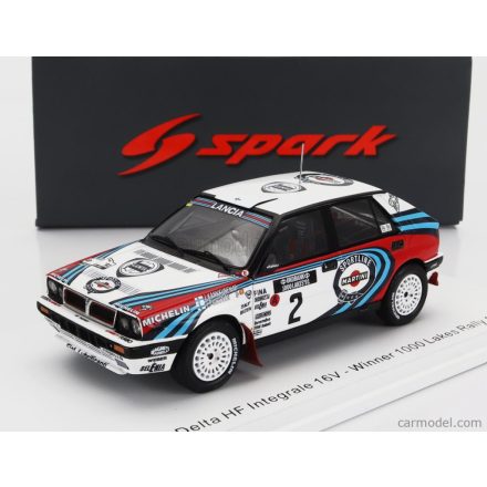 SPARK-MODEL LANCIA DELTA HF INTEGRALE 16V TEAM MARTINI RACING N 2 WINNER RALLY 1000 LAKES 1991 JUHA KANKKUNEN - JUHA PIIRONEN