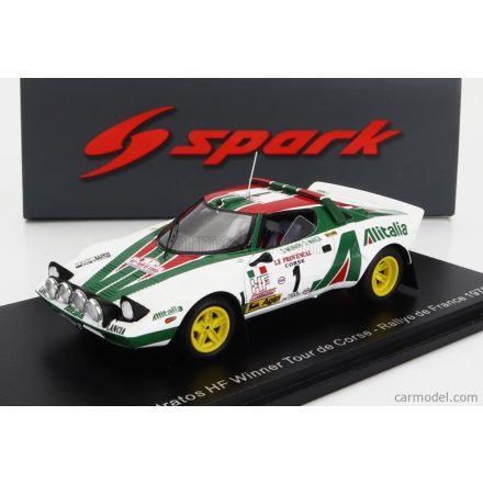 SPARK MODEL LANCIA STRATOS HF TEAM ALITALIA (night version) N 1 WINNER RALLY TOUR DE CORSE 1976 SANDRO MUNARI - SILVIO MAIGA