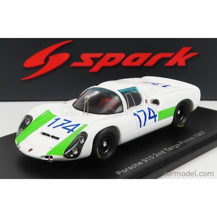 SPARK-MODEL PORSCHE 910 N 174 2nd TARGA FLORIO 1967 L.CELLA - G.BISCALDI