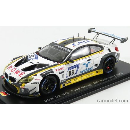 SPARK MODEL BMW 6 SERIES M6 GT3 TEAM ROWE RACING N 98 24h NURBURGRING 2018 N.CATSBURG R.WESTBROOK J.EDWARDS T.BLOMQVIST