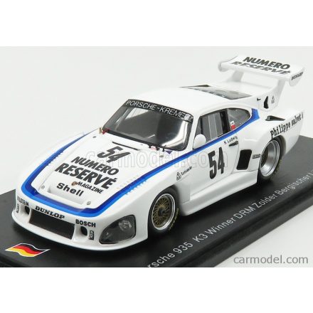 SPARK-MODEL PORSCHE 935 K3 N 54 WINNER DRM ZOLDER BERGISCHER LOWE 1979 K.LUDWIG