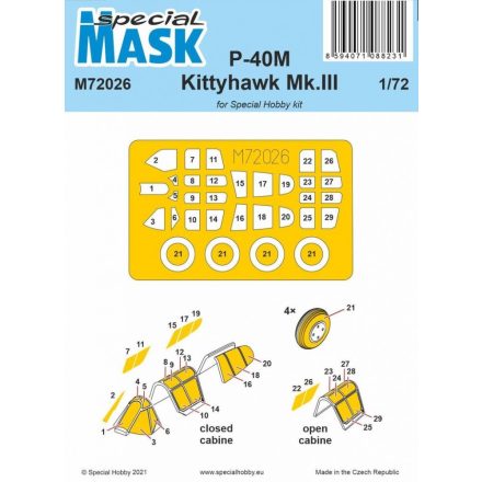 Special Hobby P-40M Warhawk/Kittyhawk Mk.III (Special Hobby) maszkoló