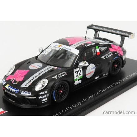 SPARK-MODEL PORSCHE 911 991 GT3 N 2 PORSCHE CARRERA CUP ITALY CHAMPION 2018 G.QUARESMINI