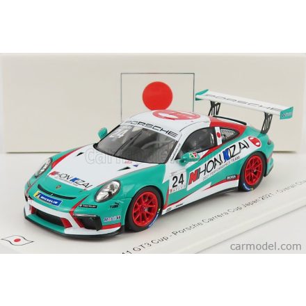 SPARK-MODEL PORSCHE 911 991 GT3 CUP N 24 PORSCHE CARRERA CUP JAPAN OVERALL CHAMPION 2021 KIYOSHI UCHIYAM