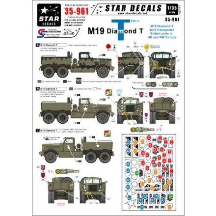 Star Decals M19 Diamond Tank transporter#3 matrica