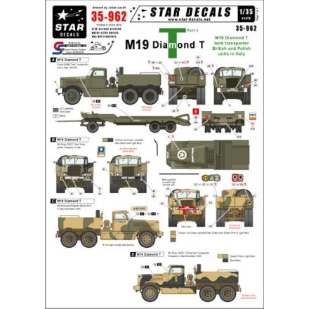 Star Decals M19 Diamond Tank transporter#2 matrica