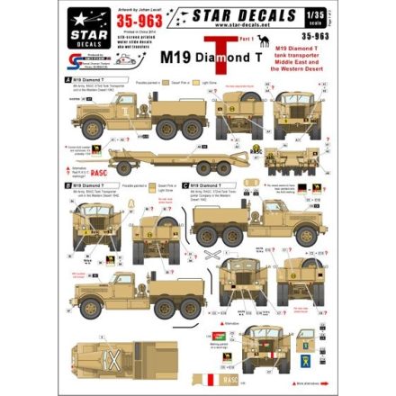 Star Decals M19 Diamond Tank transporter#1 matrica