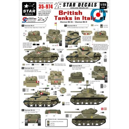 Star Decals British Tanks in Italy #1 matrica