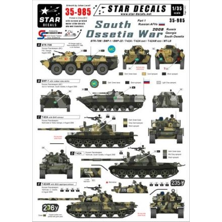 Star Decals South Osetia War 2008 #1 matrica