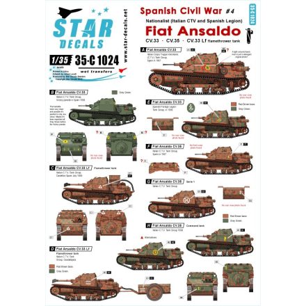 Star Decals Spanish Civil War # 4 matrica