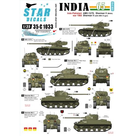 Star Decals Indo-Pakistani War 1965 matrica